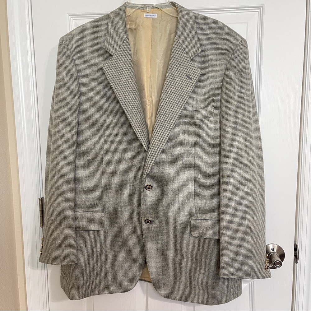 Brioni Roma Palatino Men's Gray Textured Wool Blazer size 44R
